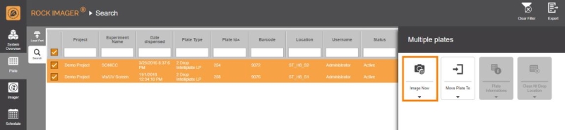 Selecting Image Now to Create an On-Demand Imaging Session