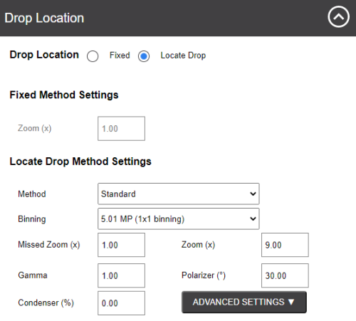 Drop Location Options for Visible Lightpath