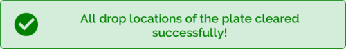 Clearing All Drop Locations Successful Clearing All Drop Locations Successful