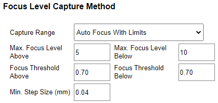 Auto Focus with Limits Auto Focus with Limits