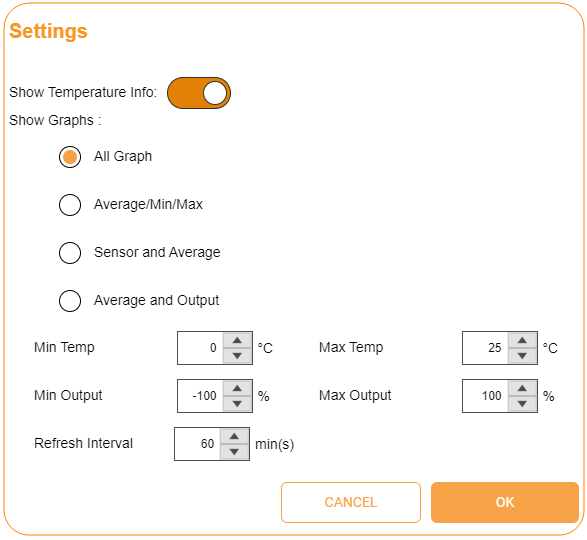Settings Dialog Box