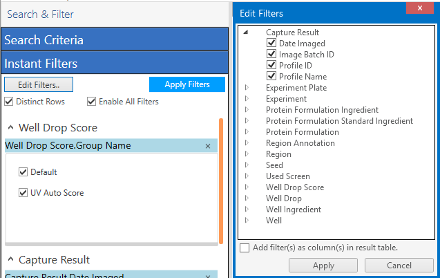 Edit Filters