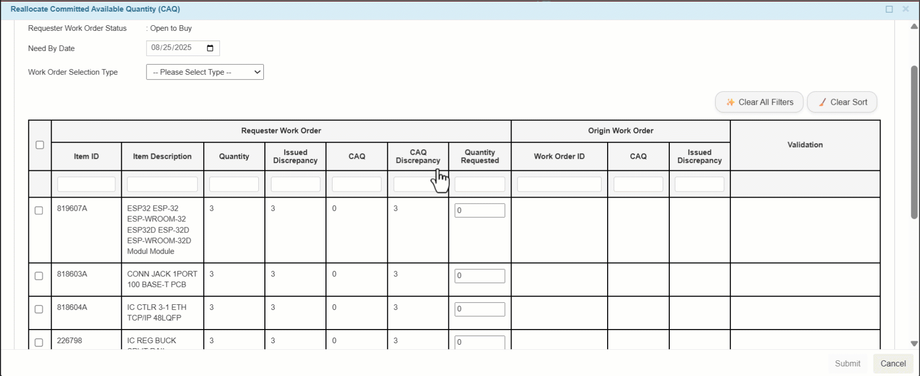 Using Filter and Sort