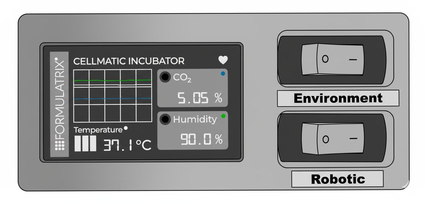 Incubator Monitor at the Top of Incubator