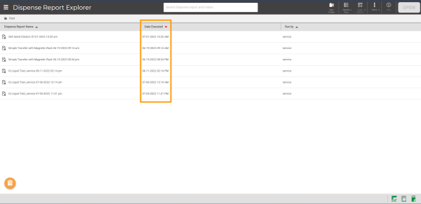 Dispense Report Page