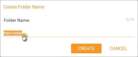 Create Folder Name Window