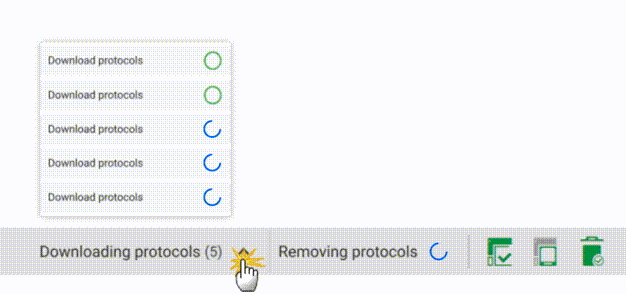 Progress Indicator Tabs on Status Bar