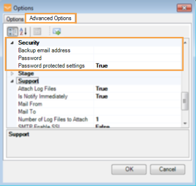 Using the Security Settings