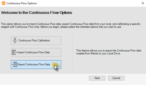 Exporting and Importing Continuous Flow Data Across MANTISes