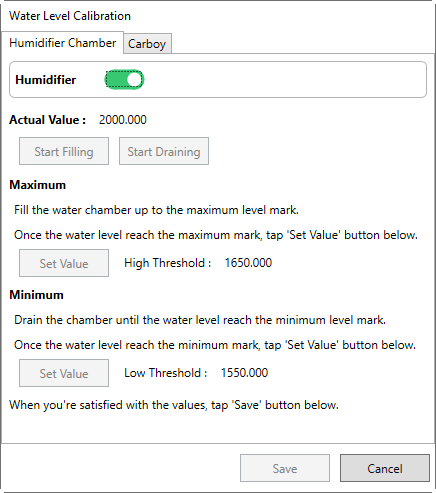 A Humidifier Control Button