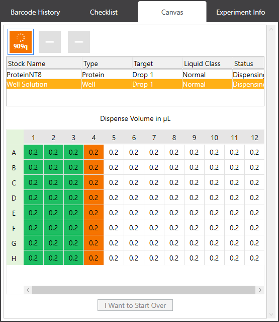 The Plate Graphic Shows the Aspirate and Dispense Progress