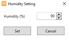 Humidity Setting Dialog Box