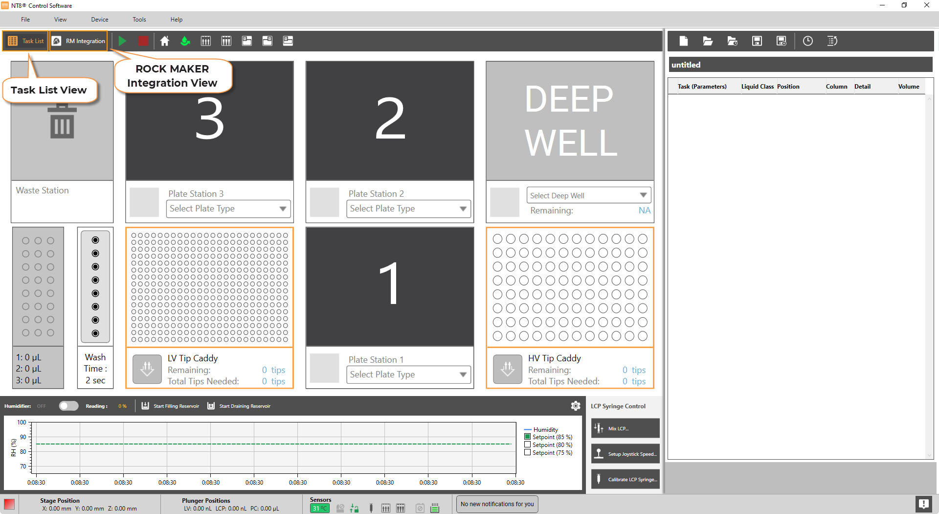 Task list and ROCK MAKER Integration Views