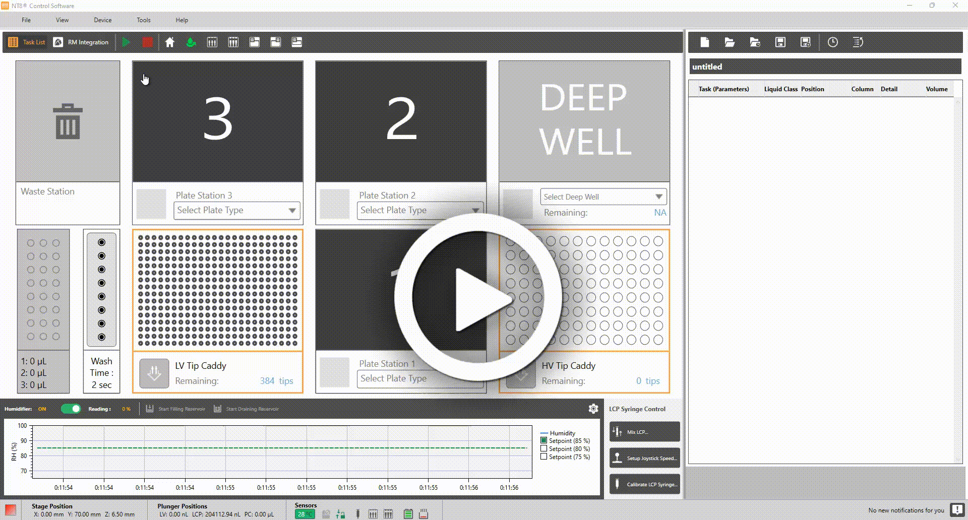 Redesigned Tools Menu in the NT8 Control Software