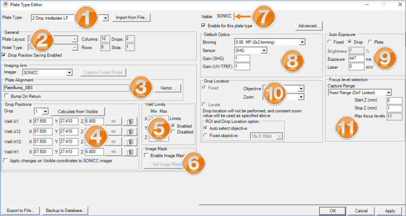 The Plate Type Editor