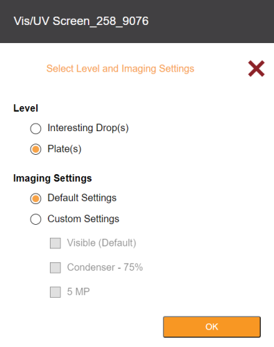 Image Settings Option