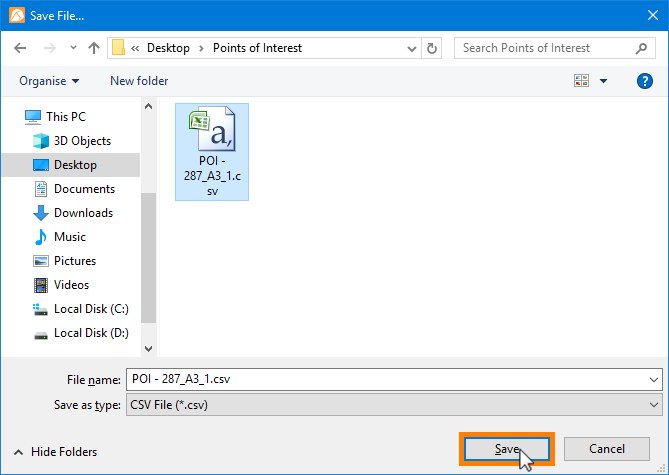 Point Out File Area Using Points of Interest — ROCK MAKER 3.18 documentation