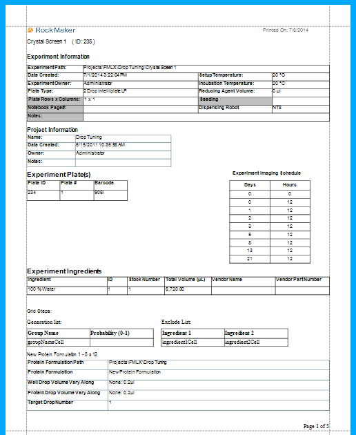 Experiment Reports