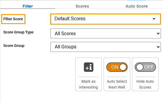 Filter Score Dropdown
