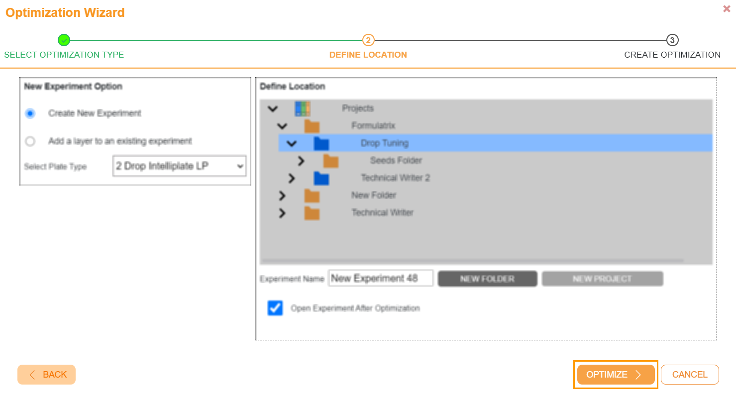 Creating an Optimization Experiment — ROCK MAKER 4.7 documentation