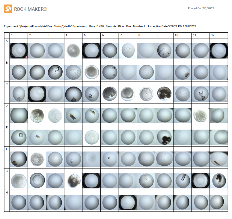 Image Report — ROCK MAKER 4.7 documentation