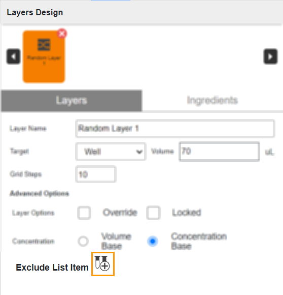 Exclude List Item