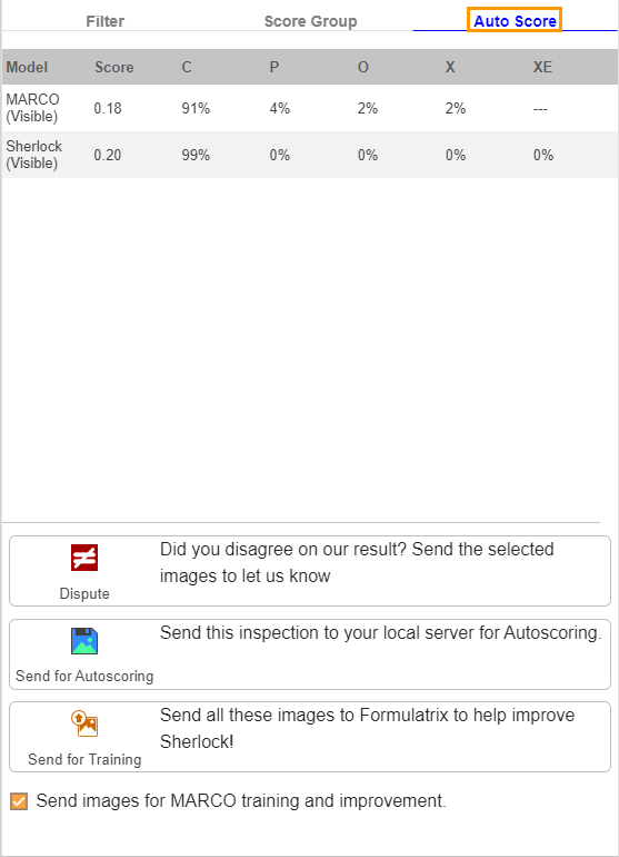 Auto Score Tab