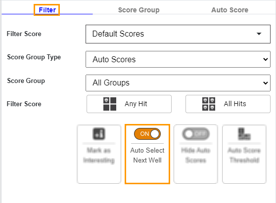 Auto Select Next Well Button