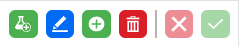 Buttons in Cryoprotectant Tab