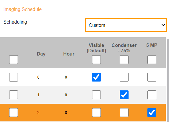 Custom Scheduling Type
