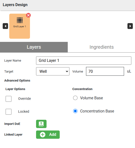 Layers Design Panel Example