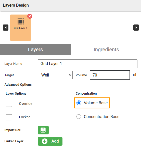 Volume-Based Layer Selection